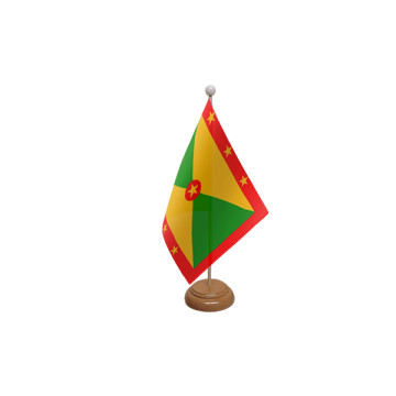 Grenada Wooden Table Flag – 9x6in (22.5 x 15 cm)