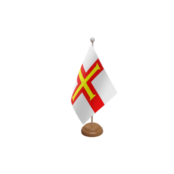 Guernsey Large Wooden Table Flag – 18x12in (45 x 30 cm)
