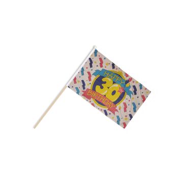 Happy 30th Birthday Hand Flags