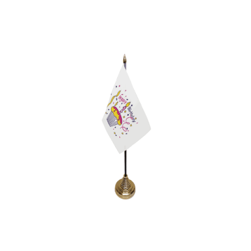 Happy Birthday Cake Table Flag