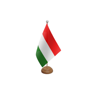 Hungary Large Wooden Table Flag – 18x12in (45 x 30 cm)