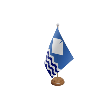 Isle of Wight New (Waves) Wooden Table Flags – 9x6in (22.5 x 15 cm)