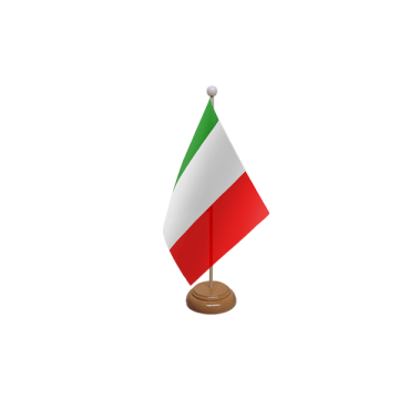 Italy Wooden Table Flag – 9x6in (22.5 x 15 cm)