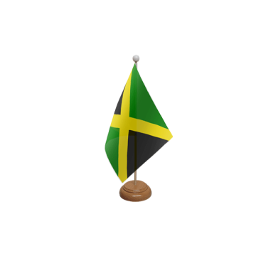 Jamaica Wooden Table Flag – 9x6in (22.5 x 15 cm)
