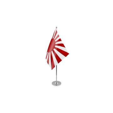 Japan Rising Sun Satin Table Flag – 9x6in (22.5 x 15 cm)