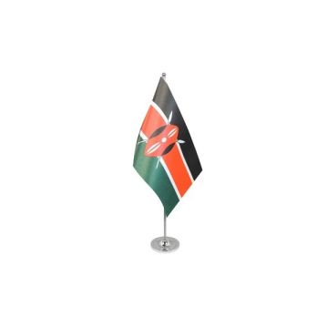 Kenya Satin Table Flag – 9x6in (22.5 x 15 cm)