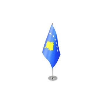Kosovo Satin Table Flag – 9x6in (22.5 x 15 cm)