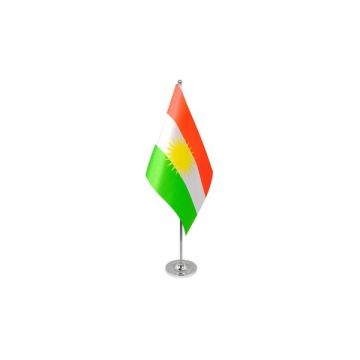 Kurdistan Satin Table Flag – 9x6in (22.5 x 15 cm)