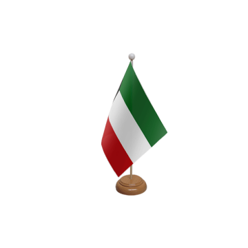 Kuwait Wooden Table Flag – 9x6in (22.5 x 15 cm)