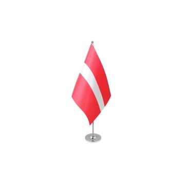 Latvia Satin Table Flag – 9x6in (22.5 x 15 cm)