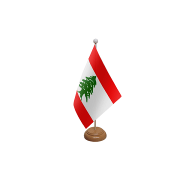 Lebanon Wooden Table Flag – 9x6in (22.5 x 15 cm)
