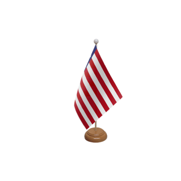 Liberia Wooden Table Flag – 9x6in (22.5 x 15 cm)