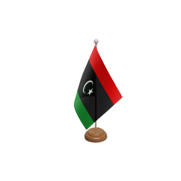 Libya New (Kingdom) Large Wooden Table Flag – 18x12in (45 x 30 cm)