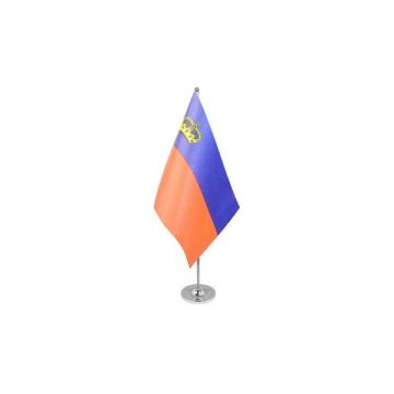 Liechtenstein Satin Table Flag – 9x6in (22.5 x 15 cm)