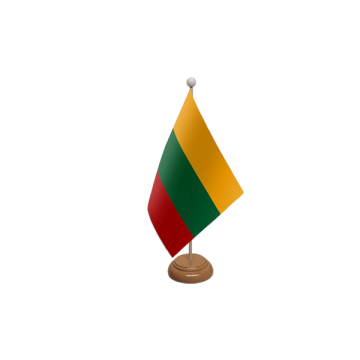 Lithuania Large Wooden Table Flag – 18x12in (45 x 30 cm)
