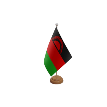 Malawi (Current) Large Wooden Table Flag – 18x12in (45 x 30 cm)