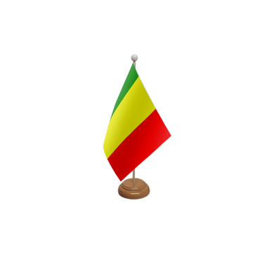 Mali Wooden Table Flag – 9x6in (22.5 x 15 cm)