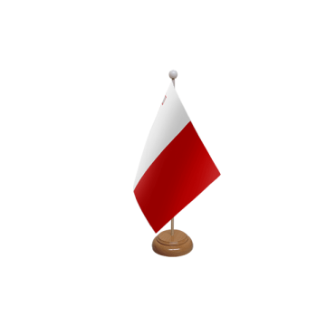 Malta Large Wooden Table Flag – 18x12in (45 x 30 cm)