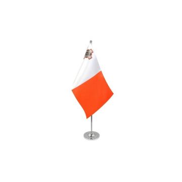 Malta Satin Table Flag – 9x6in (22.5 x 15 cm)