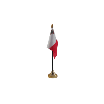 Malta Table Flag – 6x4in (15 x 10 cm)