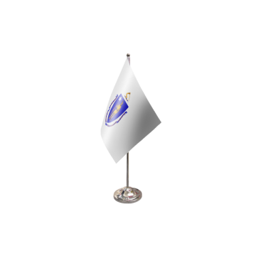 Massachusetts Satin Table Flag – 9x6in (22.5 x 15 cm)