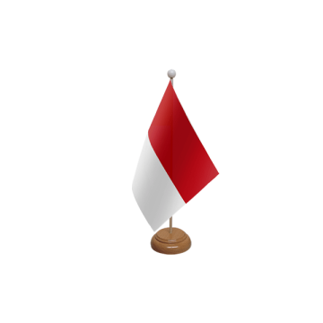 Monaco Wooden Table Flag – 9x6in (22.5 x 15 cm)
