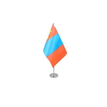 Mongolia Satin Table Flag – 9x6in (22.5 x 15 cm)