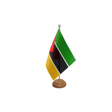 Mozambique Wooden Table Flag – 9x6in (22.5 x 15 cm)
