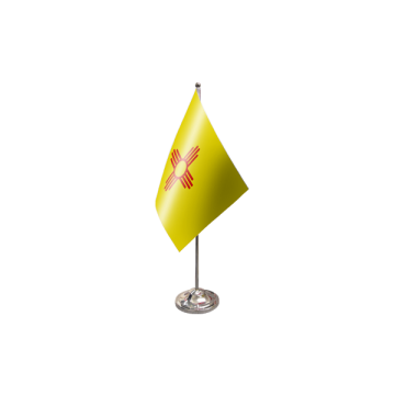 New Mexico Satin Table Flag – 9x6in (22.5 x 15 cm)