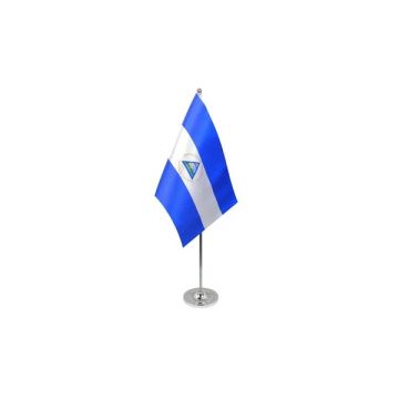 Nicaragua Satin Table Flag