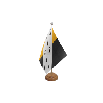 Norfolk New (No Crest) Wooden Table Flag – 9x6in (22.5 x 15 cm)
