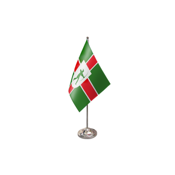 Nottinghamshire New Satin Table Flag – 9x6in (22.5 x 15 cm)