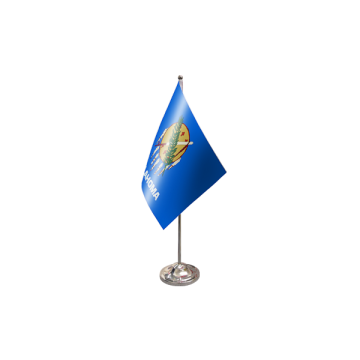 Oklahoma Satin Table Flag – 9x6in (22.5 x 15 cm)