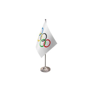 Olympic Satin Table Flag – 9x6in (22.5 x 15 cm)