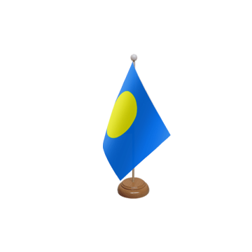 Palau Large Wooden Table Flag – 18x12in (45 x 30 cm)