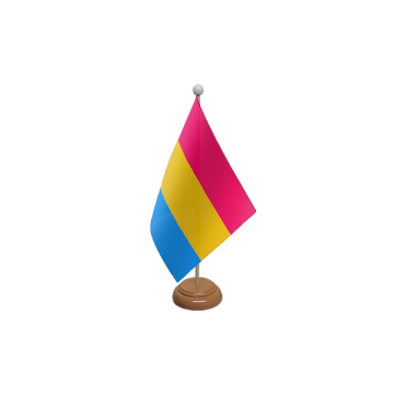 Pansexual Wooden Table Flag – 9x6in (22.5 x 15 cm)