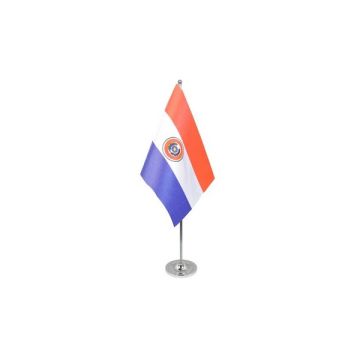 Paraguay Satin Table Flag – 9x6in (22.5 x 15 cm)
