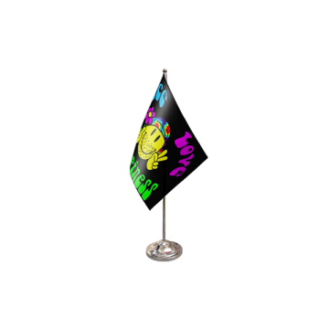 Peace, Love and Happiness Satin Table Flag (2)