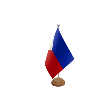 Philippines Large Wooden Table Flag – 18x12in (45 x 30 cm)