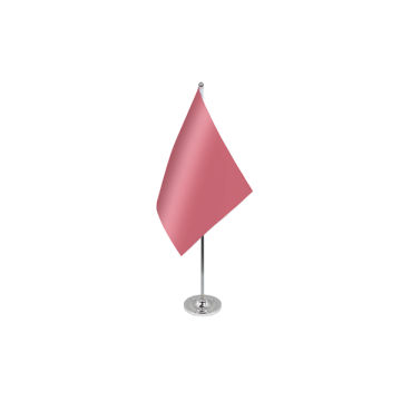 Plain Pink Satin Table Flag – 9x6in (22.5 x 15 cm)