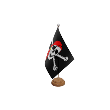 Pirate Bandana Large Wooden Table Flag – 18x12in (45 x 30 cm)