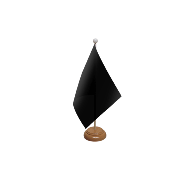 Plain Black Table Flag – 9x6in (22.5 x 15 cm)