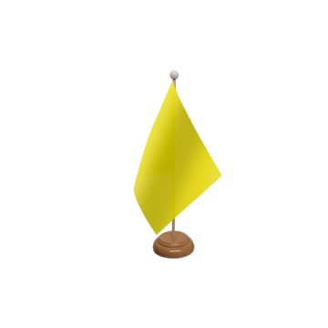 Plain Yellow Wooden Table Flag – 9x6in (22.5 x 15 cm)
