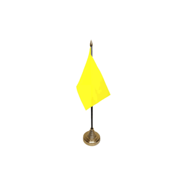Plain Yellow Table Flag – 6x4in (15 x 10 cm)