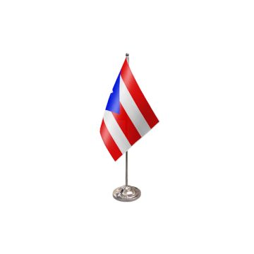 Puerto Rico Satin Table Flag – 9x6in (22.5 x 15 cm)