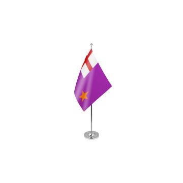 Purple Standard Satin Table Flag – 9x6in (22.5 x 15 cm)