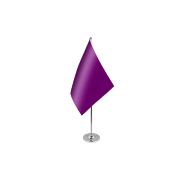 Plain Purple Satin Table Flag – 9x6in (22.5 x 15 cm)