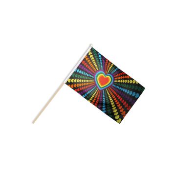 Rainbow Love Hand Flags