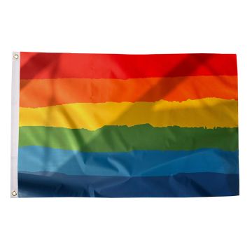 Rainbow Pastel Stripes Flag