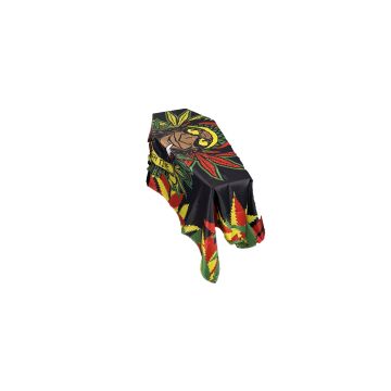 Rasta Man Leaves Coffin Drape Flag
